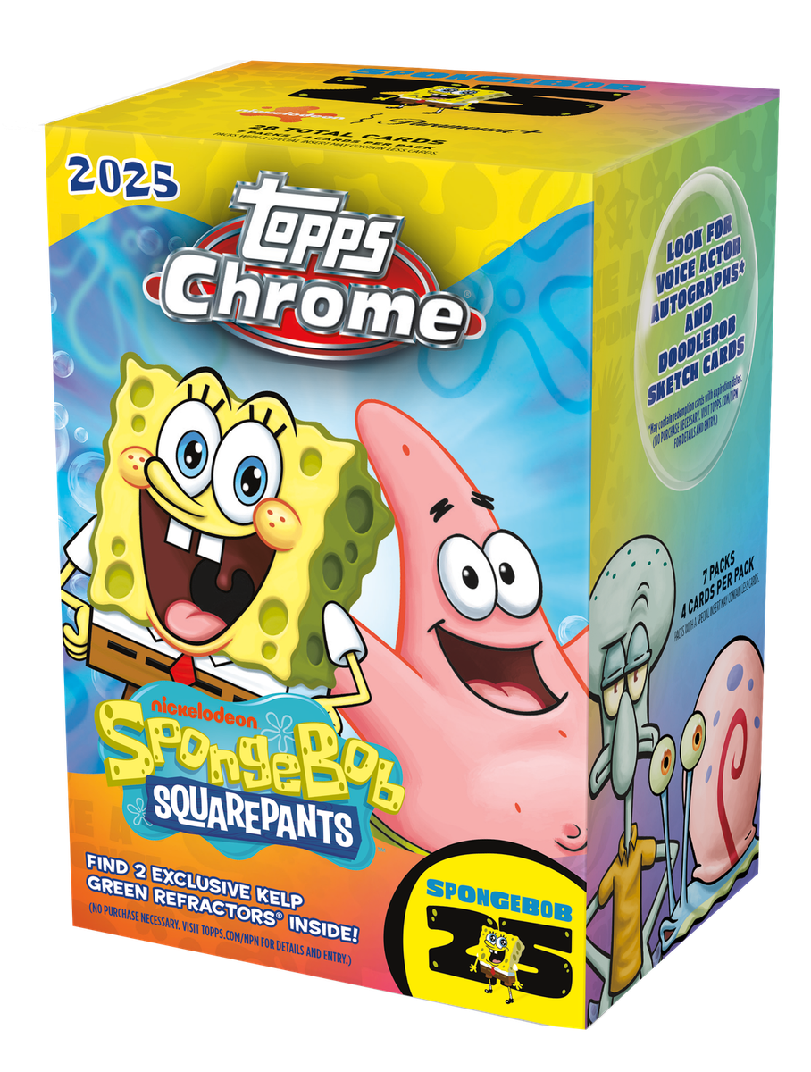 Topps Chrome Spongebob Squarepants 25th Anniversary Blaster Box